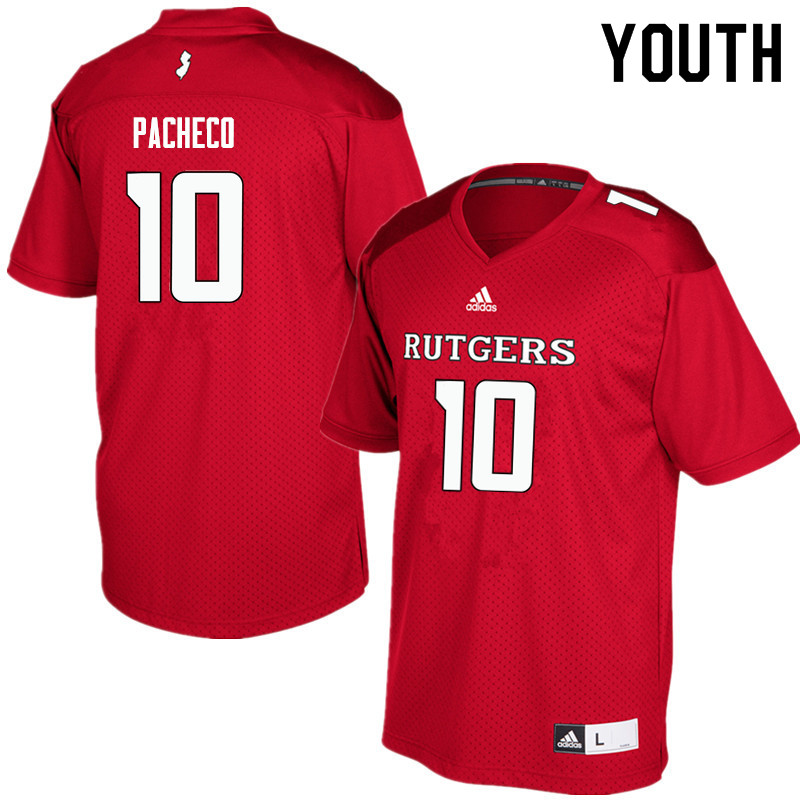 Youth #10 Isaih Pacheco Rutgers Scarlet Knights College Football Jerseys Sale-Red